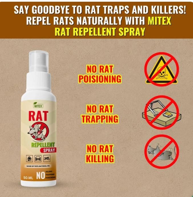 Rat Repellent Spray – Keep Rodents Away Naturally! (Pack of 3)