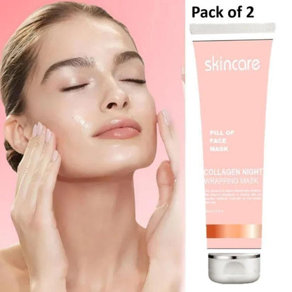 Collagen Night Wrapping Peel Off Mask – Wake Up to Glowing Skin (Pack of 2)