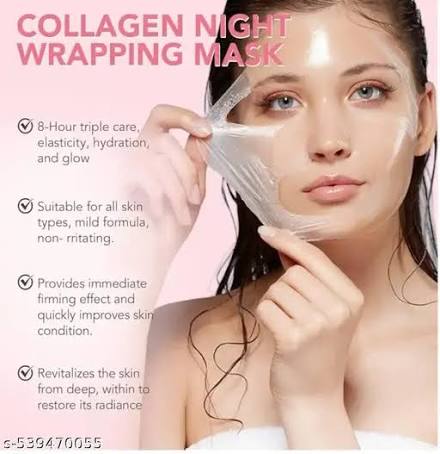 Collagen Night Wrapping Peel Off Mask – Wake Up to Glowing Skin (Pack of 2)
