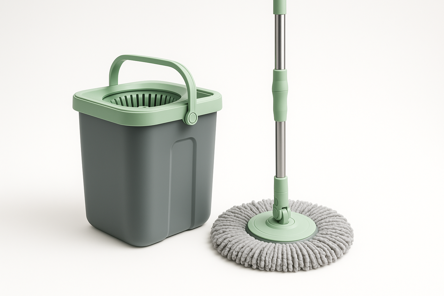 self twisting water rotat in light green colur and gray crate a iamge